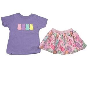 Sweet Wink Peeps Easter Tutu Skirt & Tee Set
